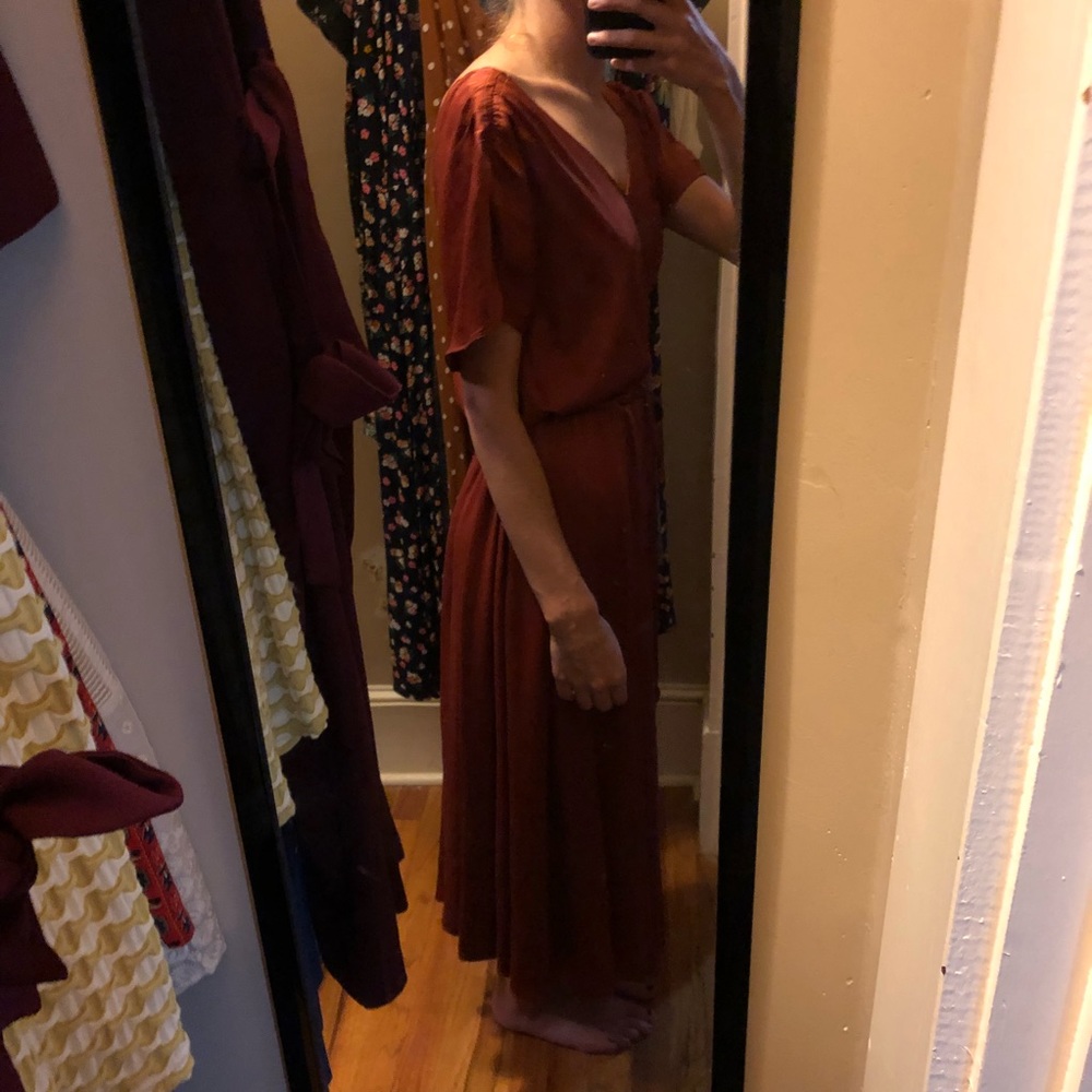 Satin Free People midi dress - Picture 7 of 8